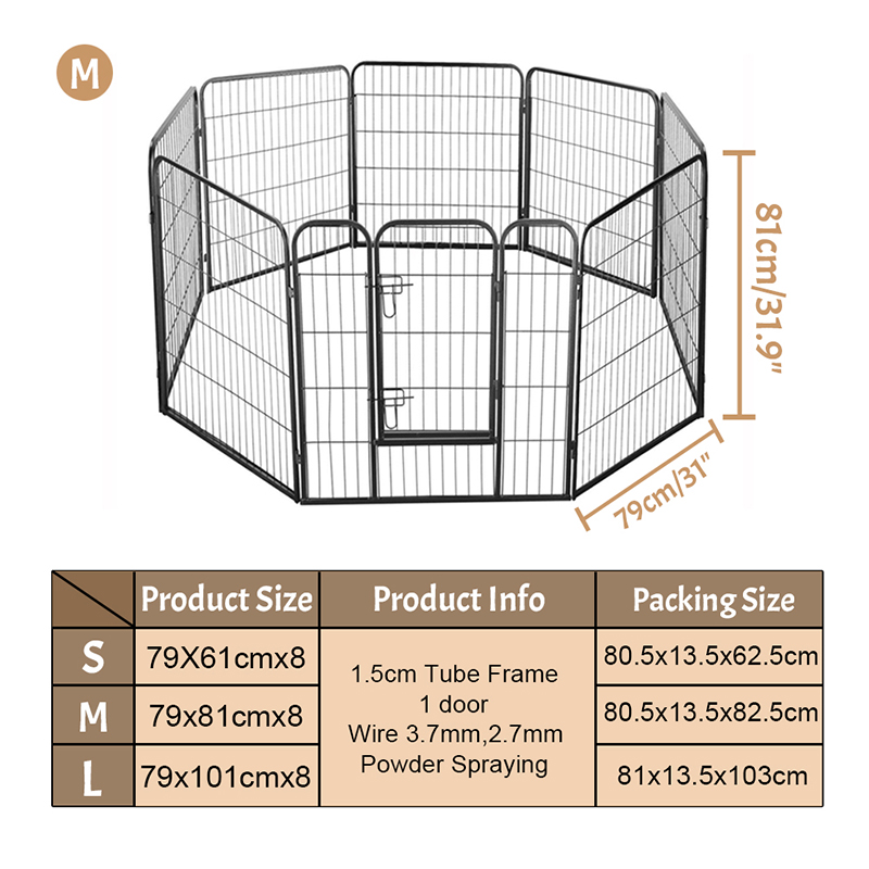 Metal Dog Fence Enclosure Tube Dog Playpen Metal Dog Fence Enclosure Tube Dog Playpen