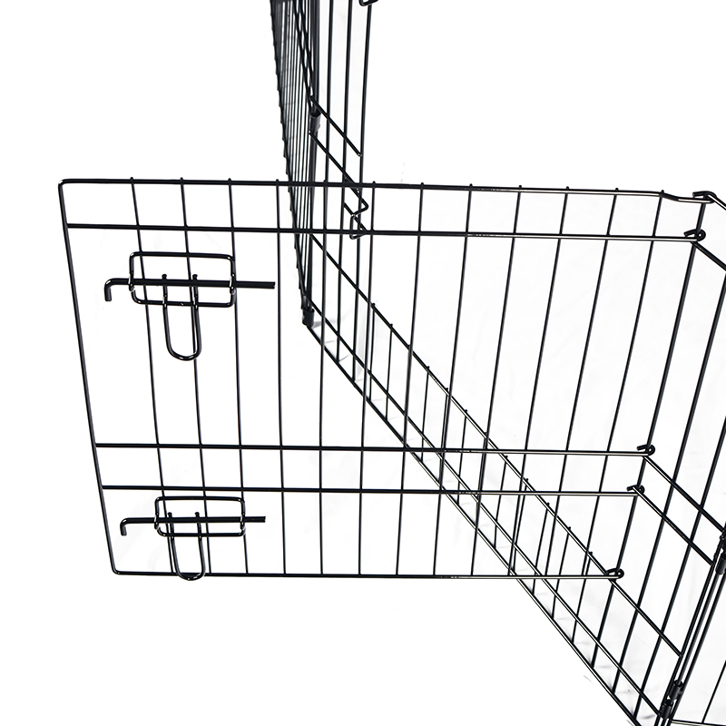 Playpen สุนัขลวดโลหะแบบพับได้ 8 แผ่นพร้อมฝาครอบด้านบนและแผ่นรองด้านล่าง Playpen สุนัขลวดโลหะแบบพับได้ 8 แผ่นพร้อมฝาครอบด้านบนและแผ่นรองด้านล่าง