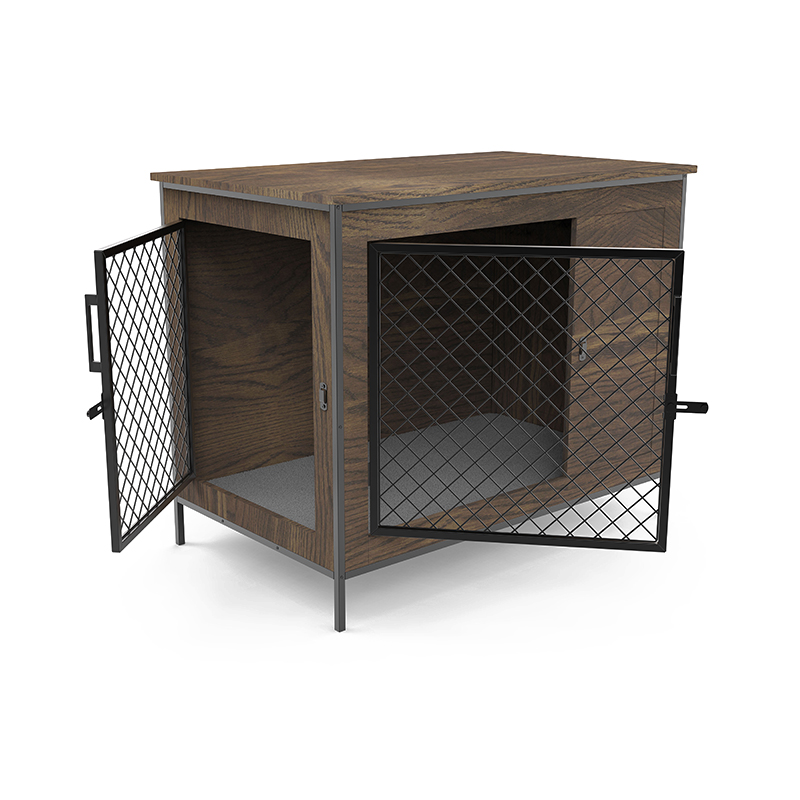 หมาในร่มโต๊ะปลายโต๊ะไม้สไตล์สุนัขกรงสุนัข หมาในร่มโต๊ะปลายโต๊ะไม้สไตล์สุนัขกรงสุนัข