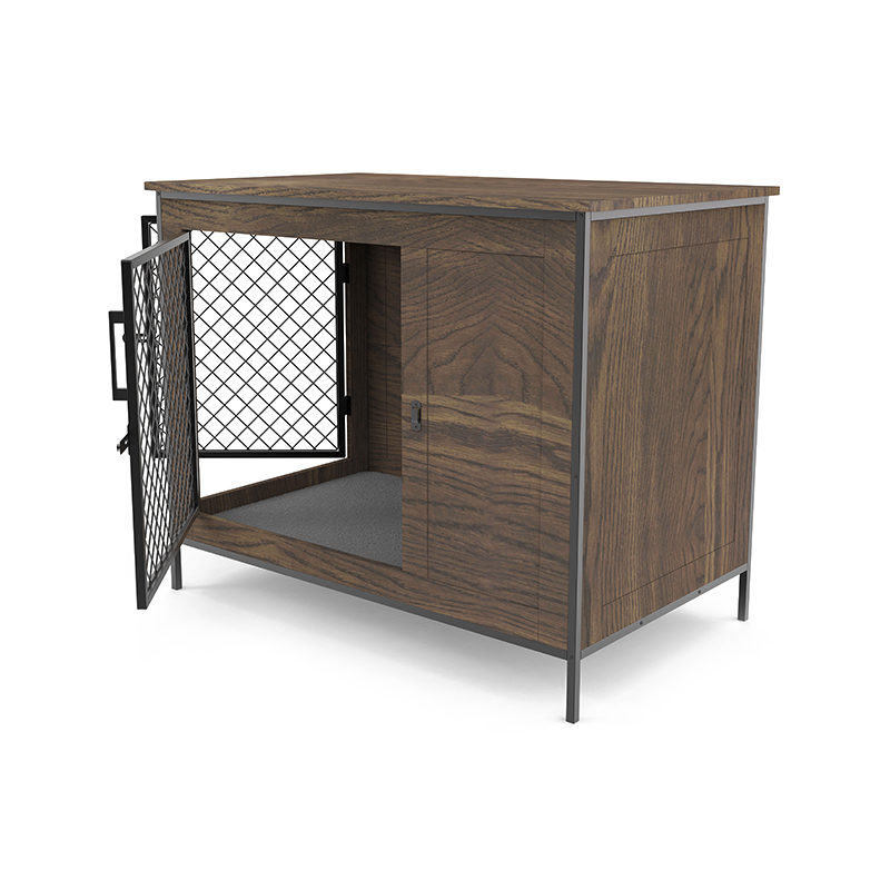 หมาในร่มโต๊ะปลายโต๊ะไม้สไตล์สุนัขกรงสุนัข หมาในร่มโต๊ะปลายโต๊ะไม้สไตล์สุนัขกรงสุนัข