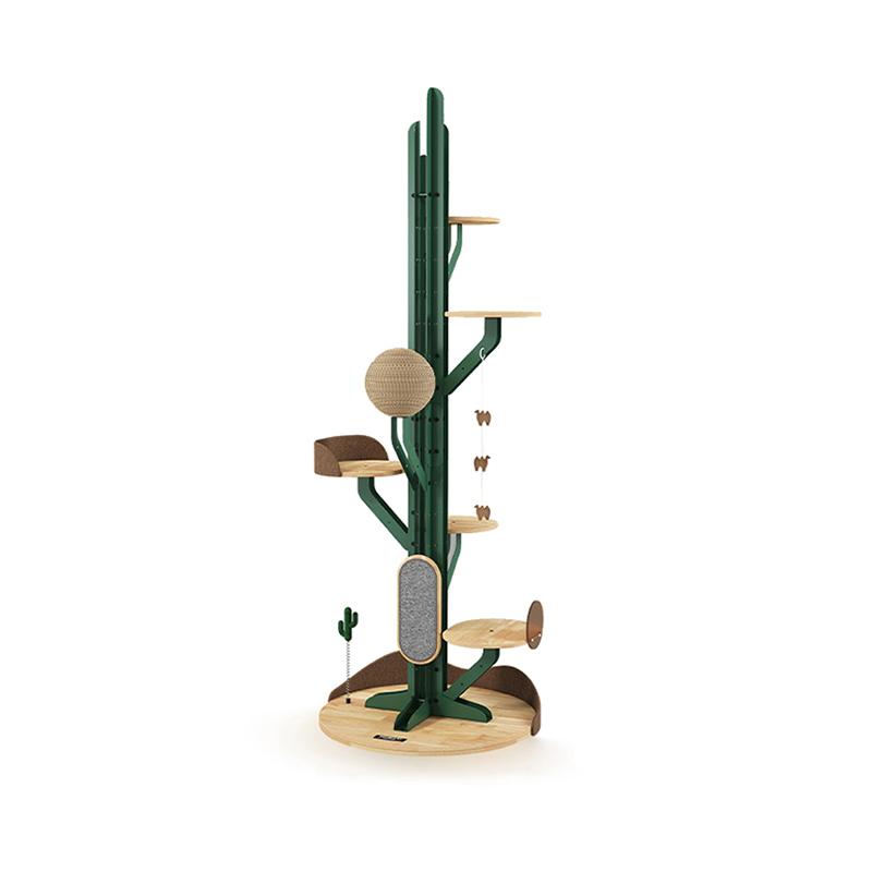 Cactus รูปร่าง Cat Tree Framing Frame พร้อมกระดานเกา