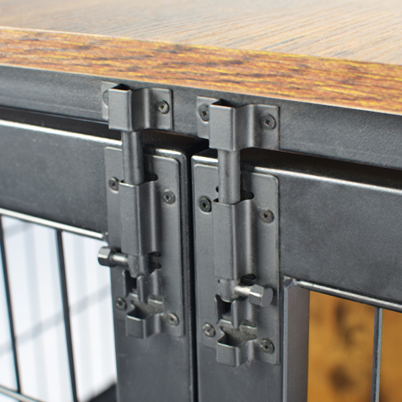 กรงสุนัขสไตล์เฟอร์นิเจอร์ไม้พร้อมล้อ กรงสุนัขสไตล์เฟอร์นิเจอร์ไม้พร้อมล้อ