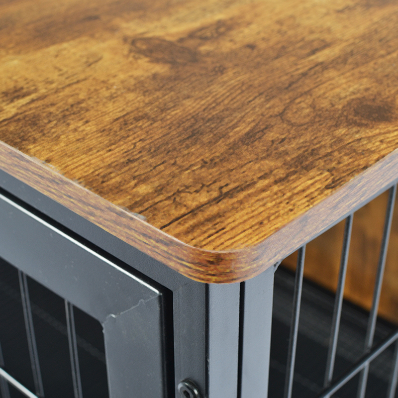 กรงสุนัขสไตล์เฟอร์นิเจอร์ไม้พร้อมล้อ กรงสุนัขสไตล์เฟอร์นิเจอร์ไม้พร้อมล้อ