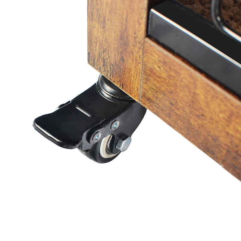 กรงสุนัขสไตล์เฟอร์นิเจอร์ไม้ในร่มพร้อมเบาะและล้อ กรงสุนัขสไตล์เฟอร์นิเจอร์ไม้ในร่มพร้อมเบาะและล้อ