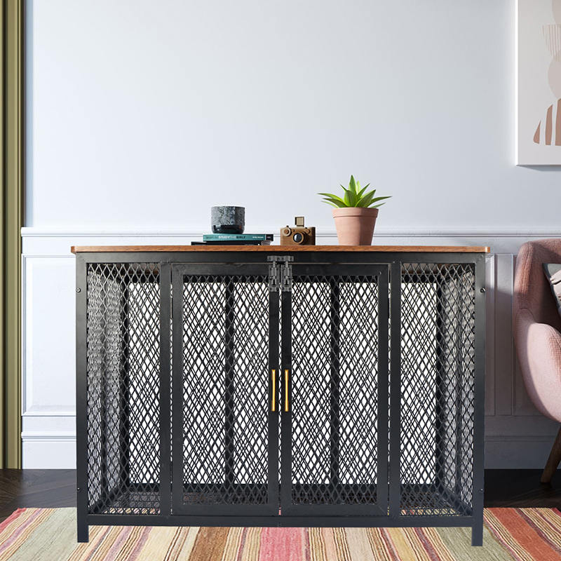 เปิดกรงสุนัขสไตล์เฟอร์นิเจอร์ไม้หนัก เปิดกรงสุนัขสไตล์เฟอร์นิเจอร์ไม้หนัก