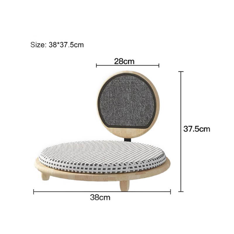 ไม้เนื้อแข็งของไม้เนื้อสบายเตียงแมวพร้อมกระดานเกา ไม้เนื้อแข็งของไม้เนื้อสบายเตียงแมวพร้อมกระดานเกา