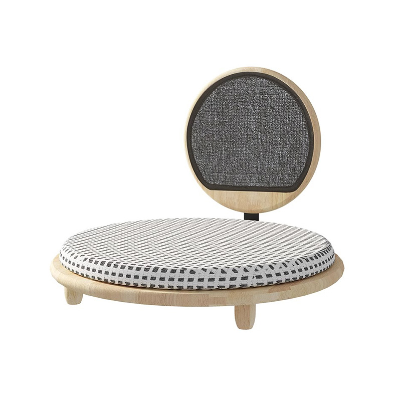 ไม้เนื้อแข็งของไม้เนื้อสบายเตียงแมวพร้อมกระดานเกา ไม้เนื้อแข็งของไม้เนื้อสบายเตียงแมวพร้อมกระดานเกา