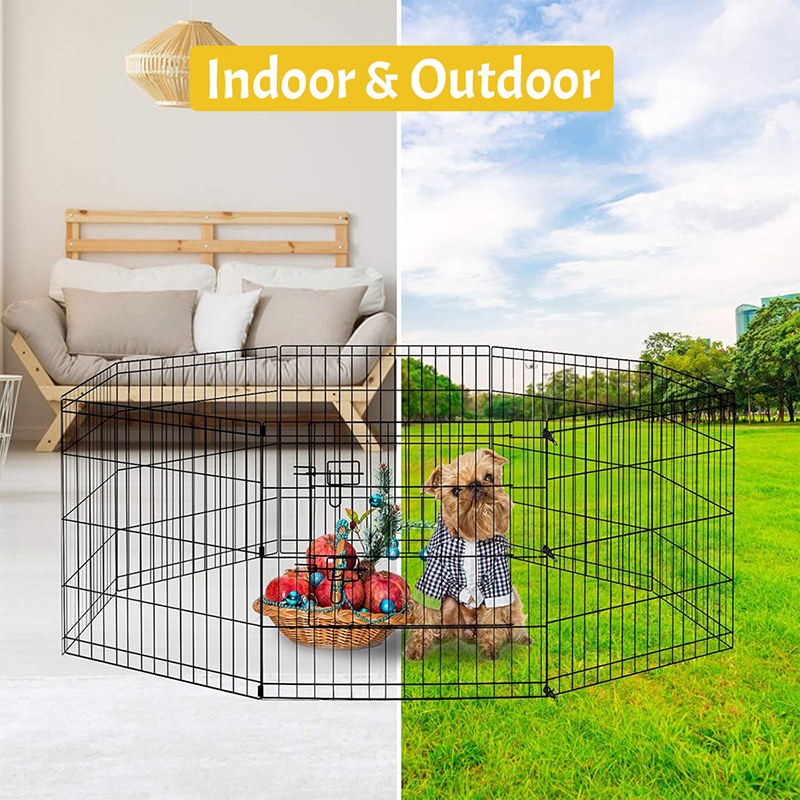 Playpen สุนัขลวดลวดพับได้ Playpen สุนัขลวดลวดพับได้