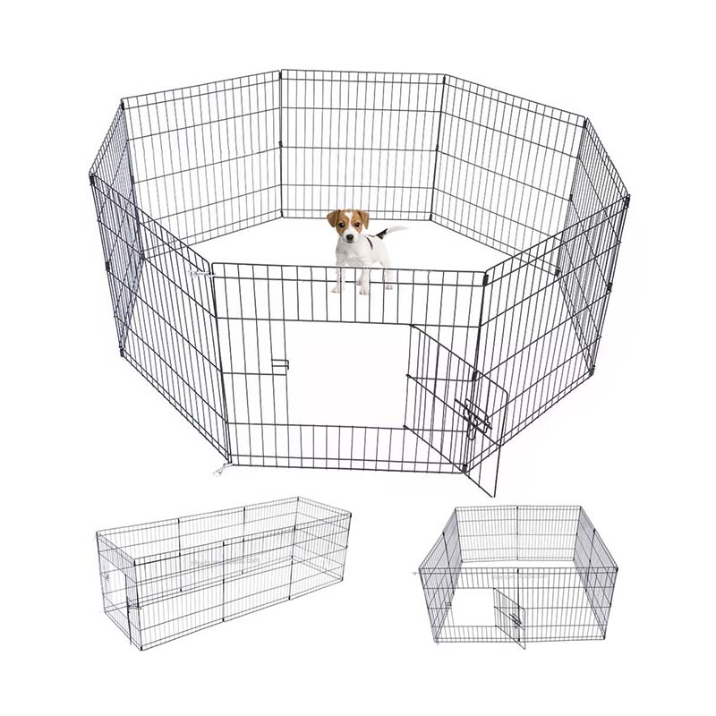 8 แผงรั้วสัตว์เลี้ยงลูกสัตว์ลวดพับได้ 8 แผงรั้วสัตว์เลี้ยงลูกสัตว์ลวดพับได้