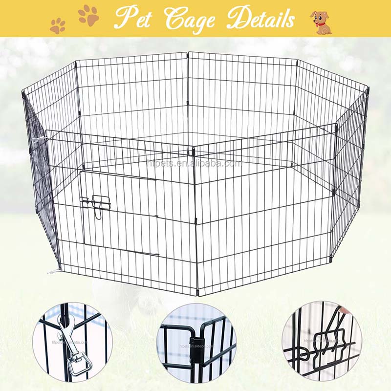 8 แผงรั้วสัตว์เลี้ยงลูกสัตว์ลวดพับได้ 8 แผงรั้วสัตว์เลี้ยงลูกสัตว์ลวดพับได้
