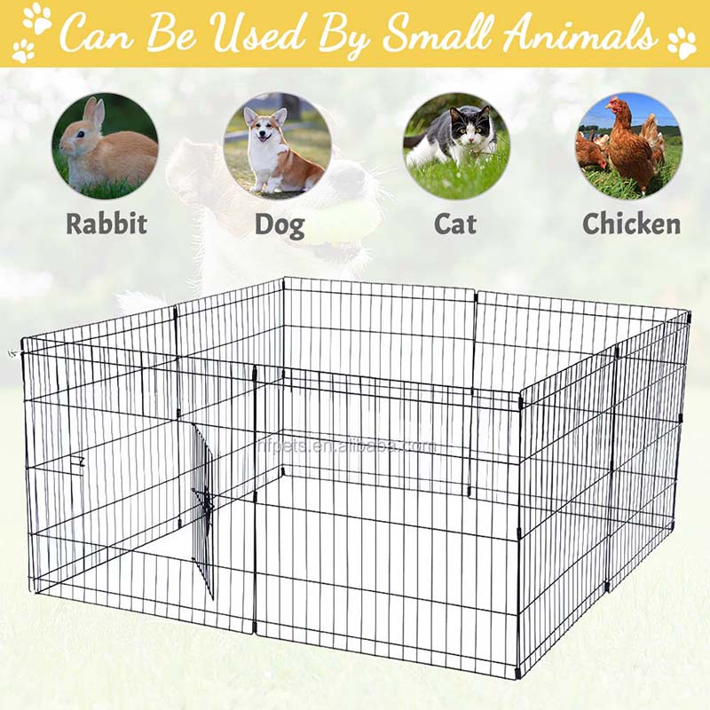 8 แผงรั้วสัตว์เลี้ยงลูกสัตว์ลวดพับได้ 8 แผงรั้วสัตว์เลี้ยงลูกสัตว์ลวดพับได้