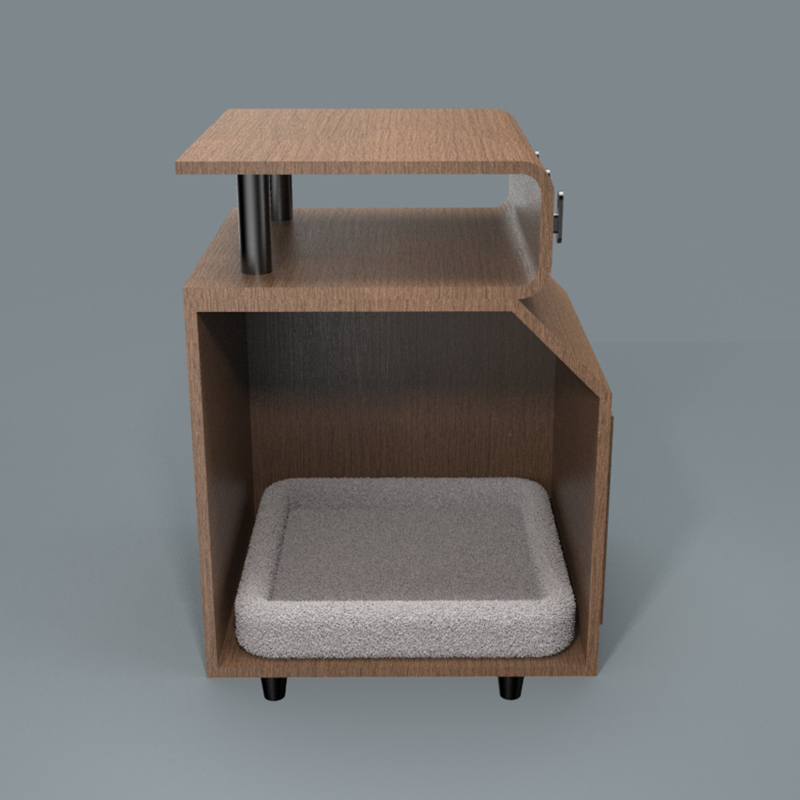 เตียงสัตว์เลี้ยงไม้เตียงแมวพร้อมกระดานเกา เตียงสัตว์เลี้ยงไม้เตียงแมวพร้อมกระดานเกา