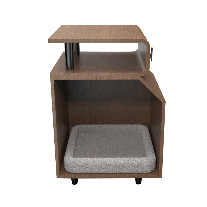 เตียงสัตว์เลี้ยงไม้เตียงแมวพร้อมกระดานเกา