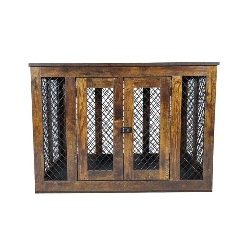 กรงสุนัขขนาดใหญ่ของเฟอร์นิเจอร์ในร่ม