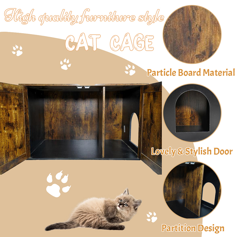 แมวเฟอร์นิเจอร์ในร่มกรงพร้อมตู้เก็บขยะ แมวเฟอร์นิเจอร์ในร่มกรงพร้อมตู้เก็บขยะ