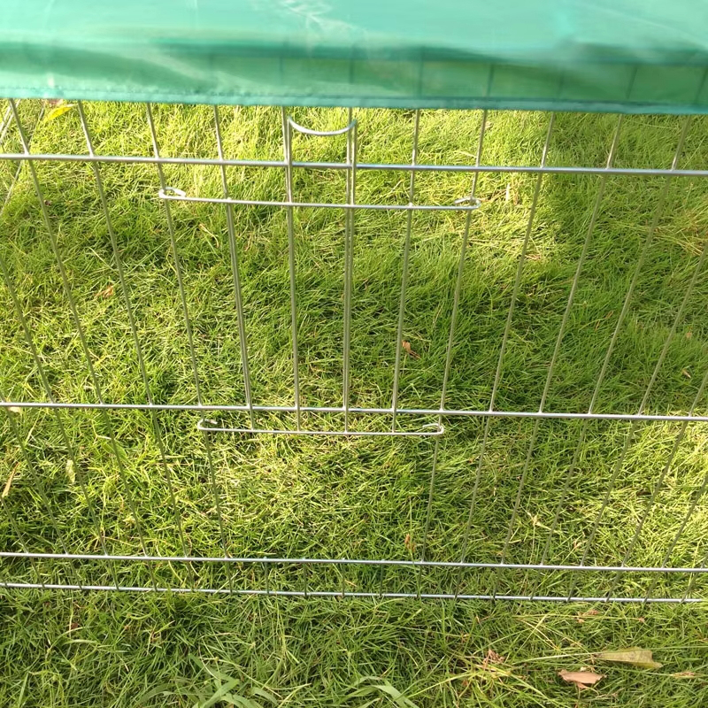 ลวดแบบพับได้ Playpen สุนัขโลหะกลางแจ้งพร้อมฝาครอบด้านบน ลวดแบบพับได้ Playpen สุนัขโลหะกลางแจ้งพร้อมฝาครอบด้านบน