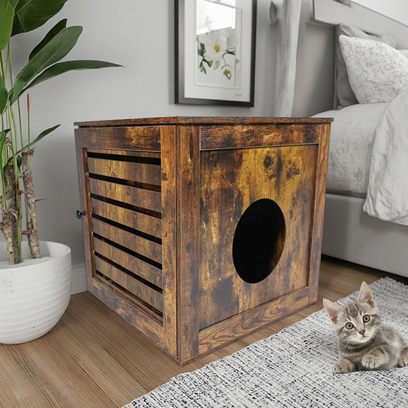 เฟอร์นิเจอร์โต๊ะข้างในร่มแมวกรงแมวครอก เฟอร์นิเจอร์โต๊ะข้างในร่มแมวกรงแมวครอก