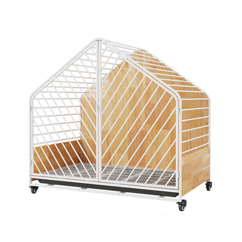 กรงสุนัขในร่มเหล็กขนาดใหญ่